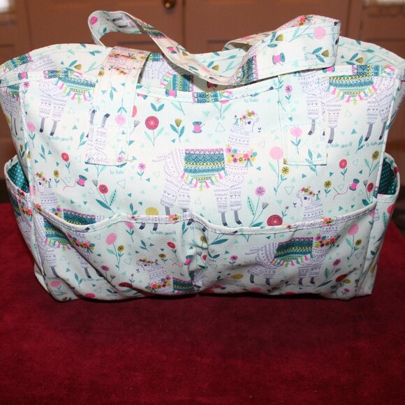 Hobby Gift Exclusive Craft Bag featuring a vibrant llama pattern - Picture 3 of 9